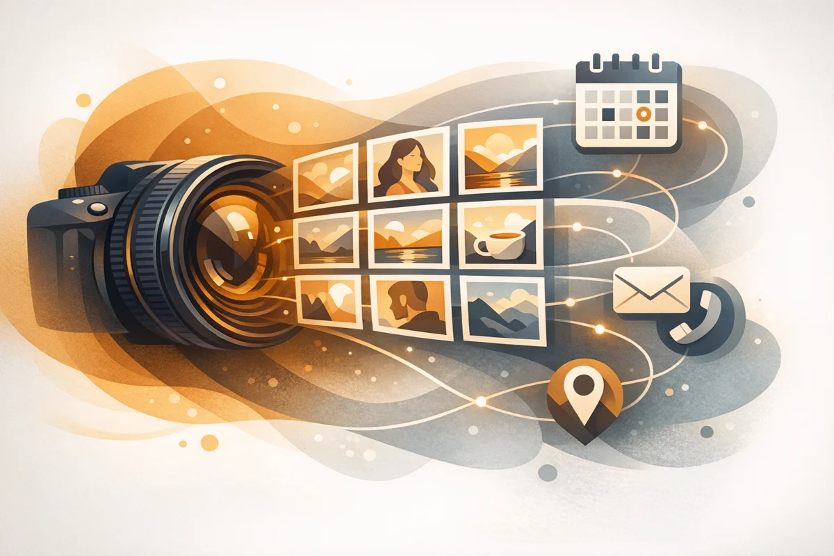 Nodus für Fotografen: Portfolio und Buchungen